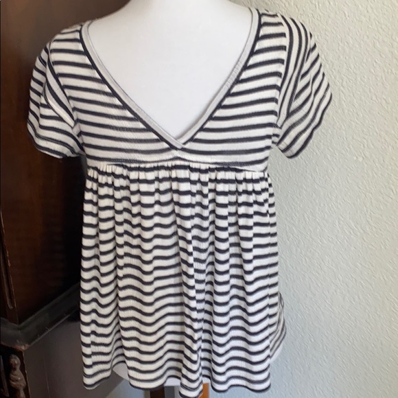 NWT Free People Black and White Stripe Top - Picture 4 of 5